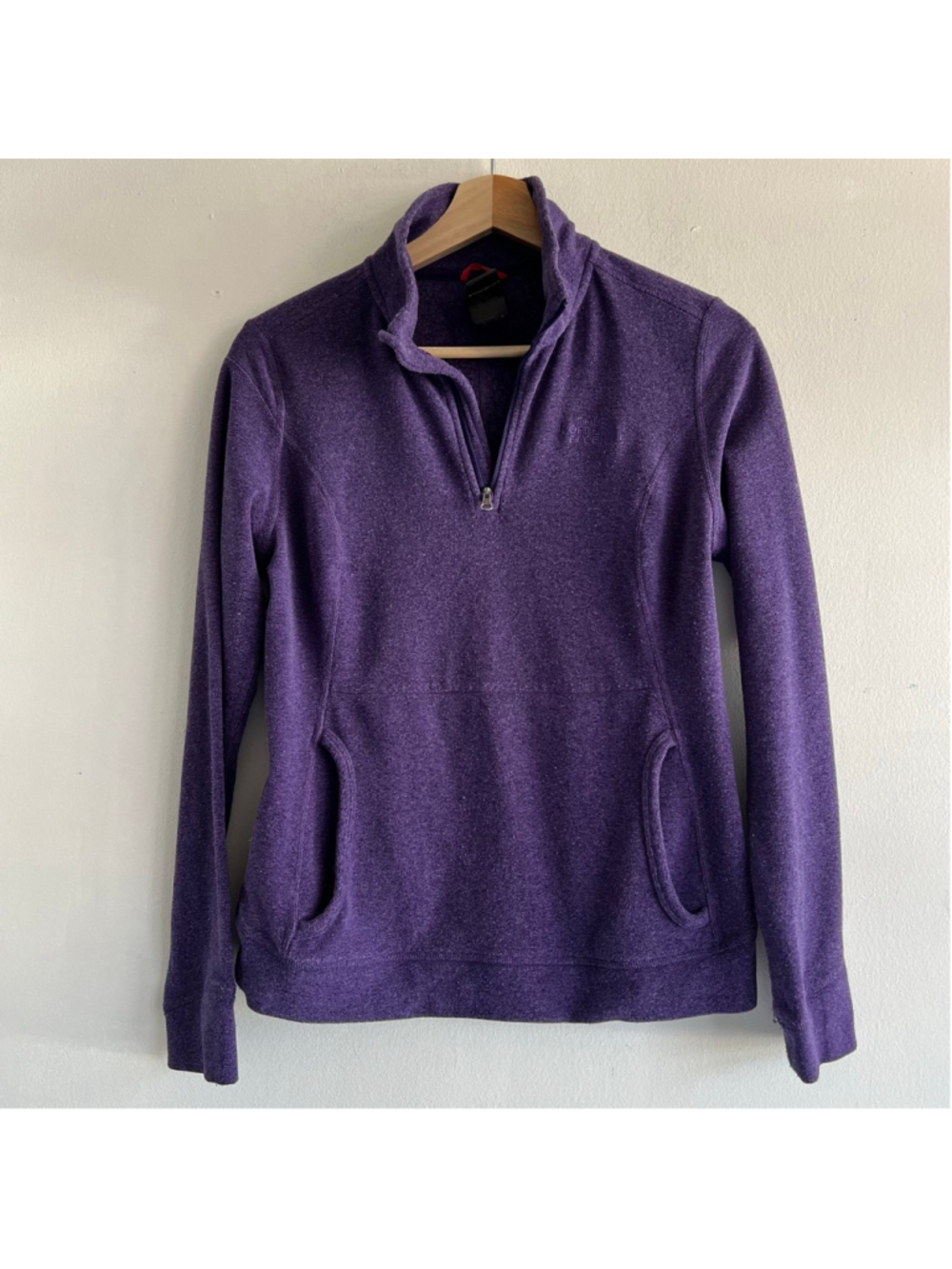The North Face Purple Quarter-Zip Sweatshirt S